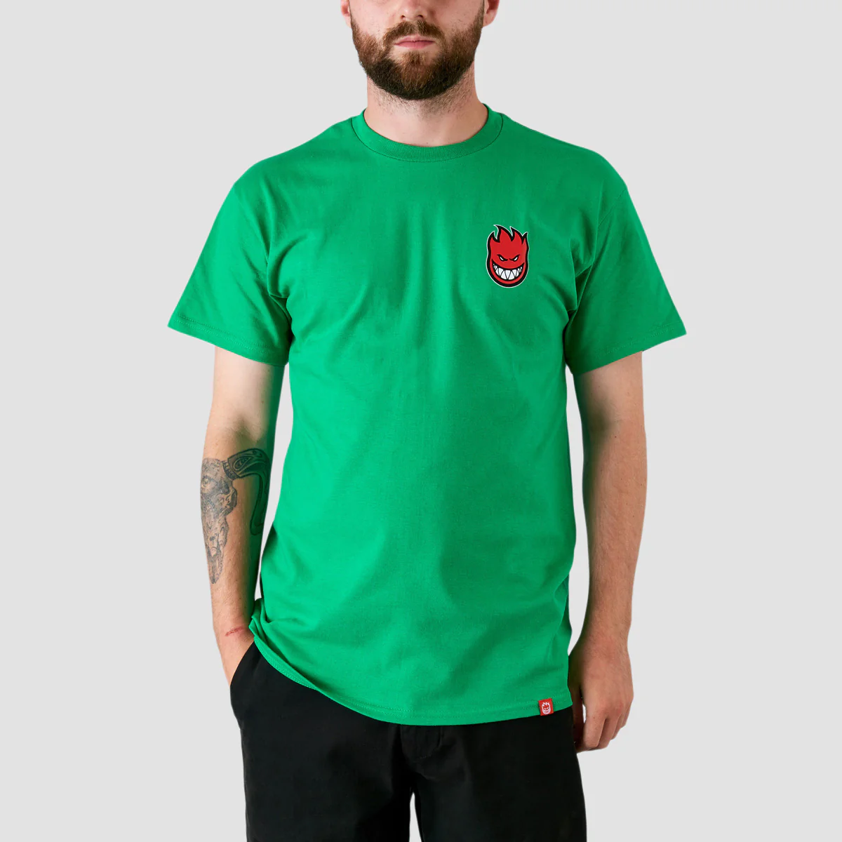 Spitfire Lil Bighead Fill T-Shirt Kelly Green/Red/White/Black - Image 2