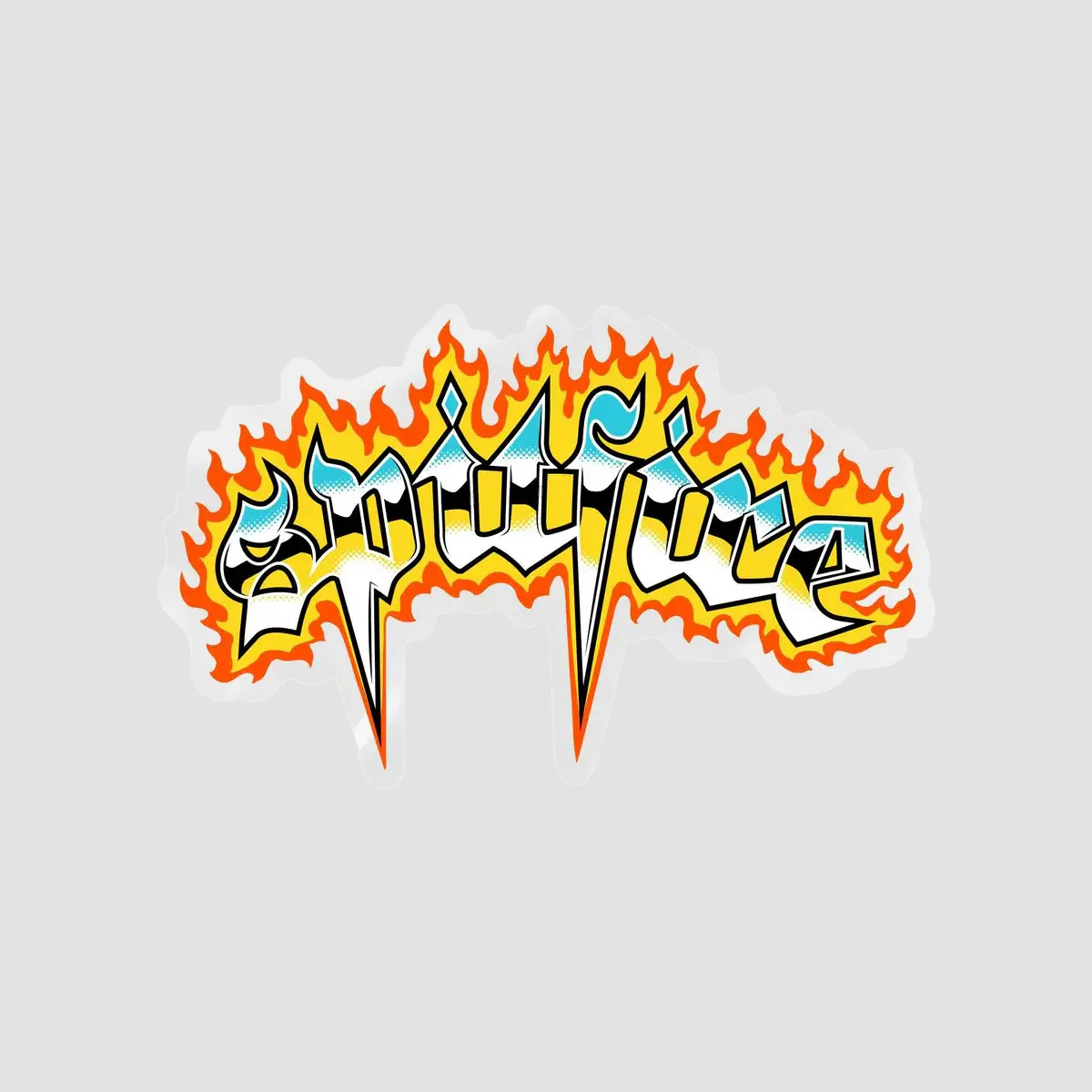 Spitfire Venom Chrome Sticker 100x60mm