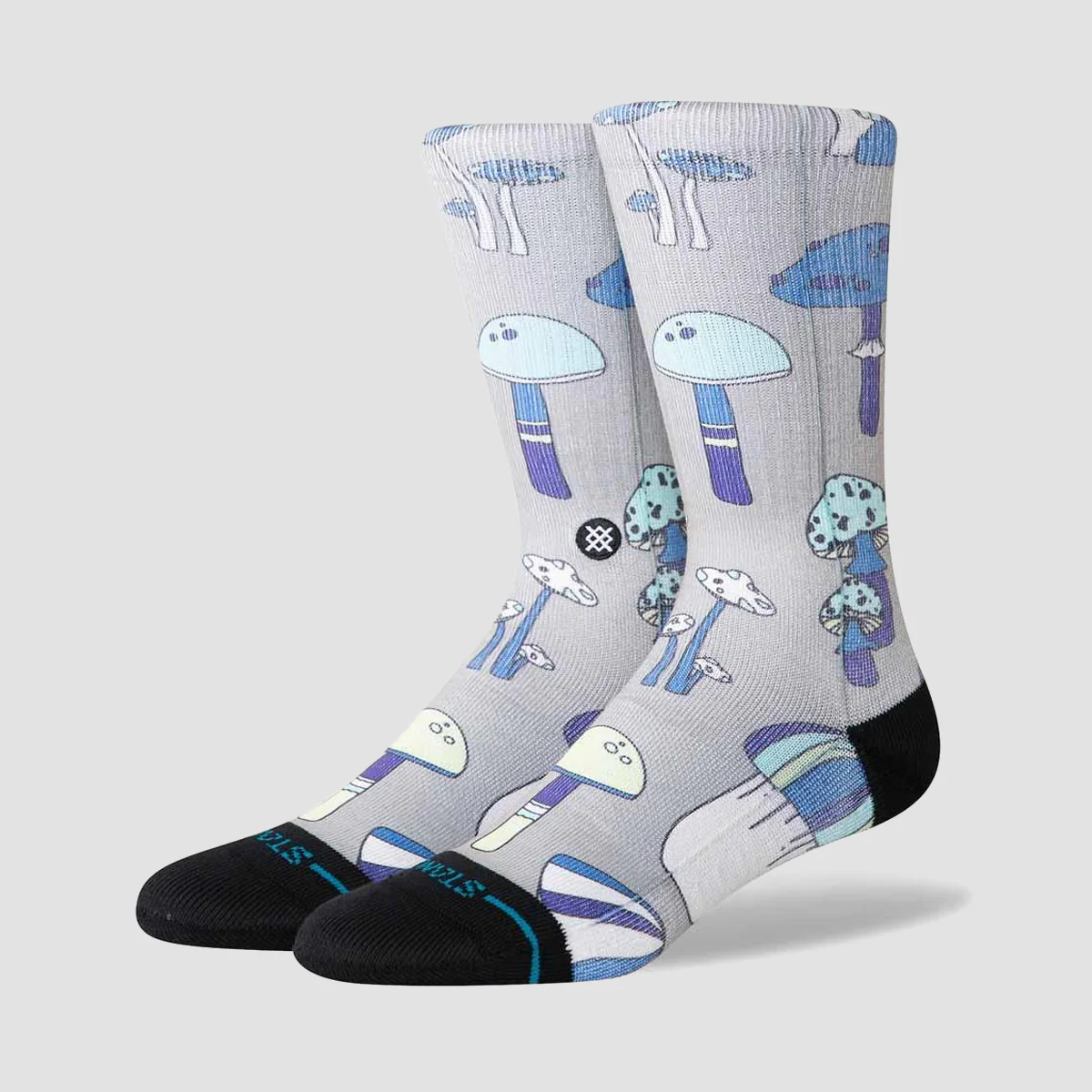Stance Microbial Crew Socks String Grey