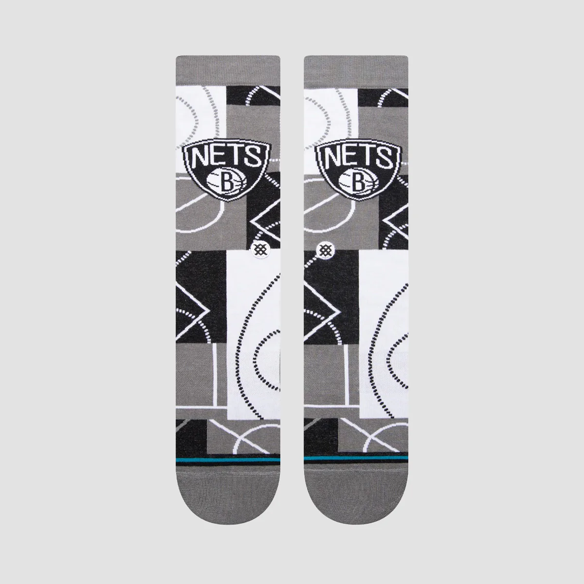 Stance NBA Zone Brooklyn Nets Crew Socks Grey - Image 2