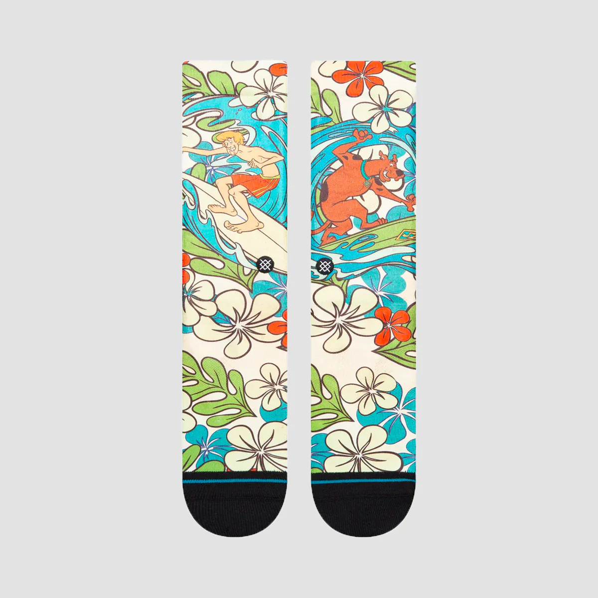 Stance Scooby Doo Surfs Up Shaggy Crew Socks Blue - Image 2