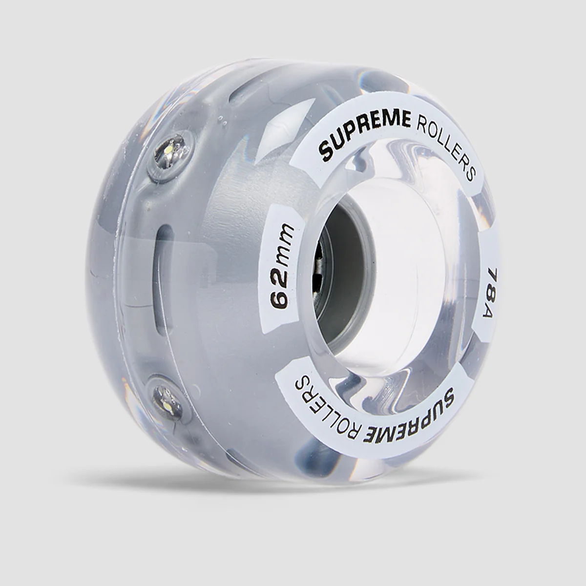 Supreme Rollers LED Light 78A Quad Wheels x4 Grey 62mm - Image 2