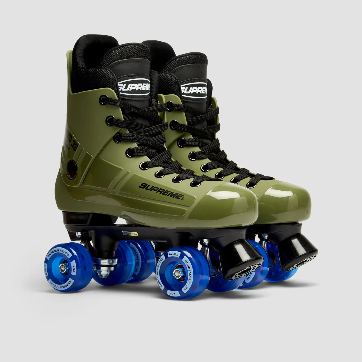 Supreme Turbo 33 Nylon Quad Skates Army Green/Blue - Image 2