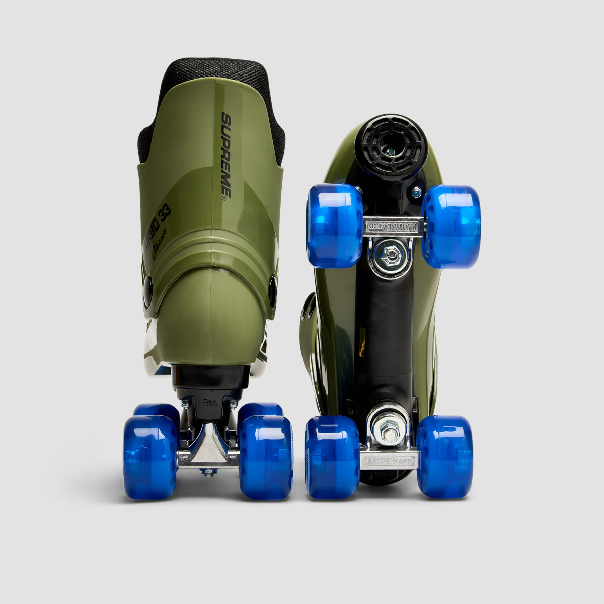 Supreme Turbo 33 Nylon Quad Skates Army Green/Blue - Image 4