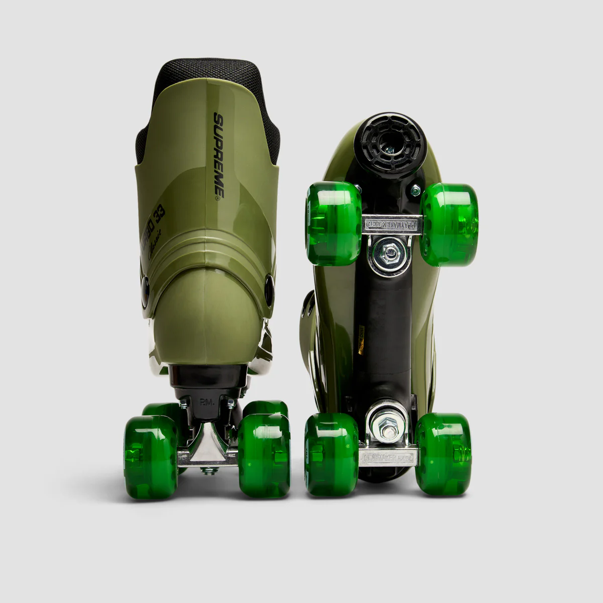 Supreme Turbo 33 Nylon Quad Skates Army Green/Green - Image 4