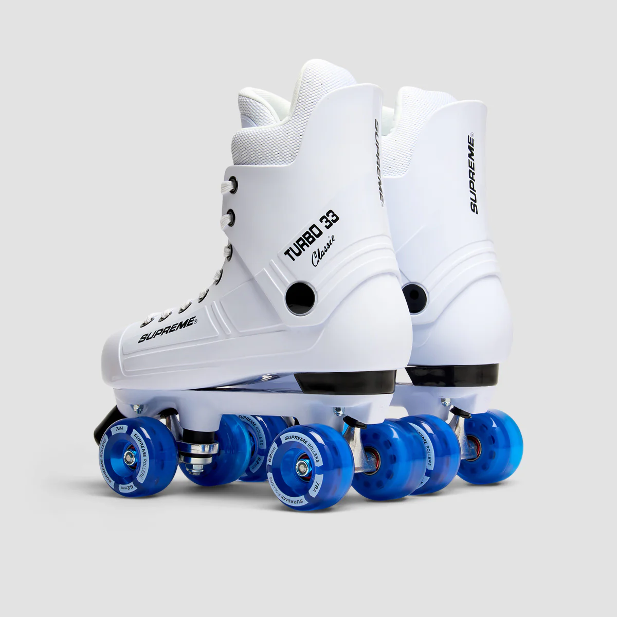 Supreme Turbo 33 Nylon Quad Skates White/Blue - Image 3