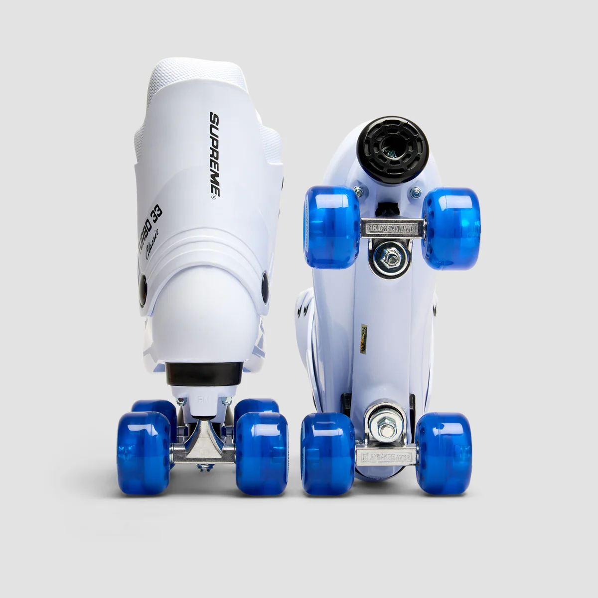 Supreme Turbo 33 Nylon Quad Skates White/Blue - Image 4