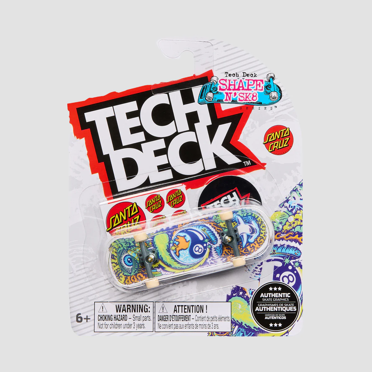 Tech Deck 96mm Shape N'SK8 Fingerboard Santa Cruz Winkowski Dope Planet