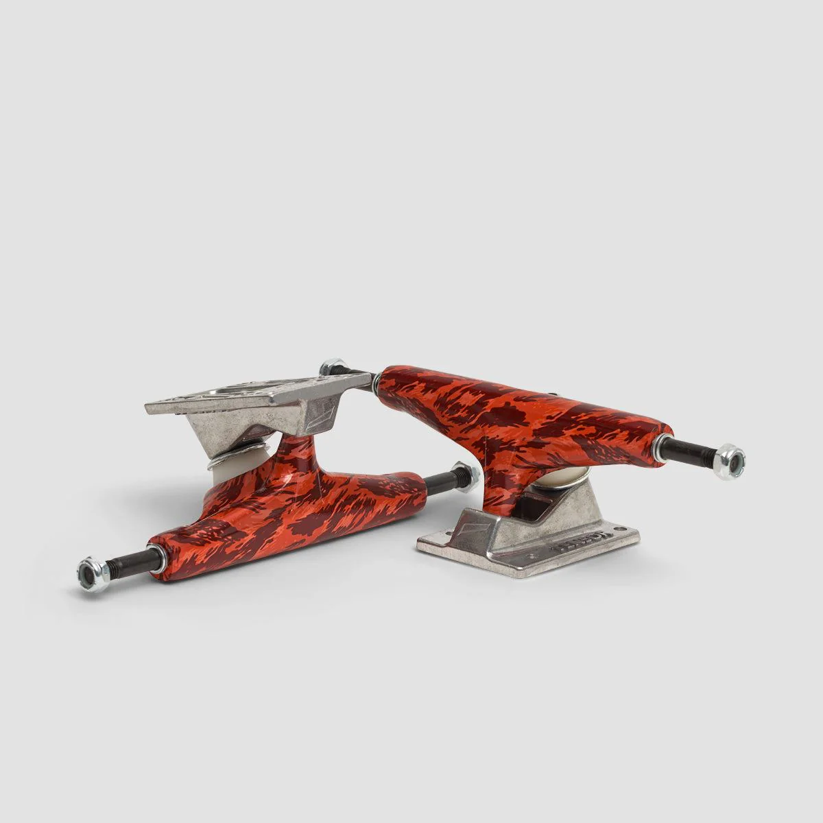 Tensor Aluminum Camo 5.25 Trucks 1 Pair Red/Raw - 8" - Image 3