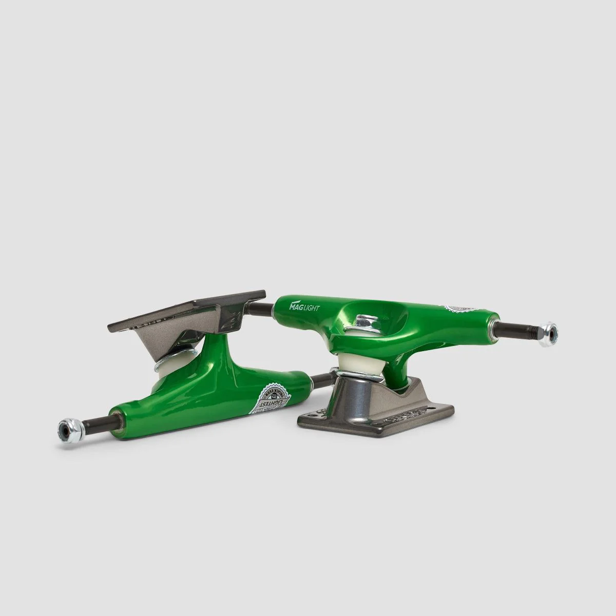 Tensor Mag Light Glossy 5.25 Trucks 1 Pair Green/Gunmetal - 8" - Image 3