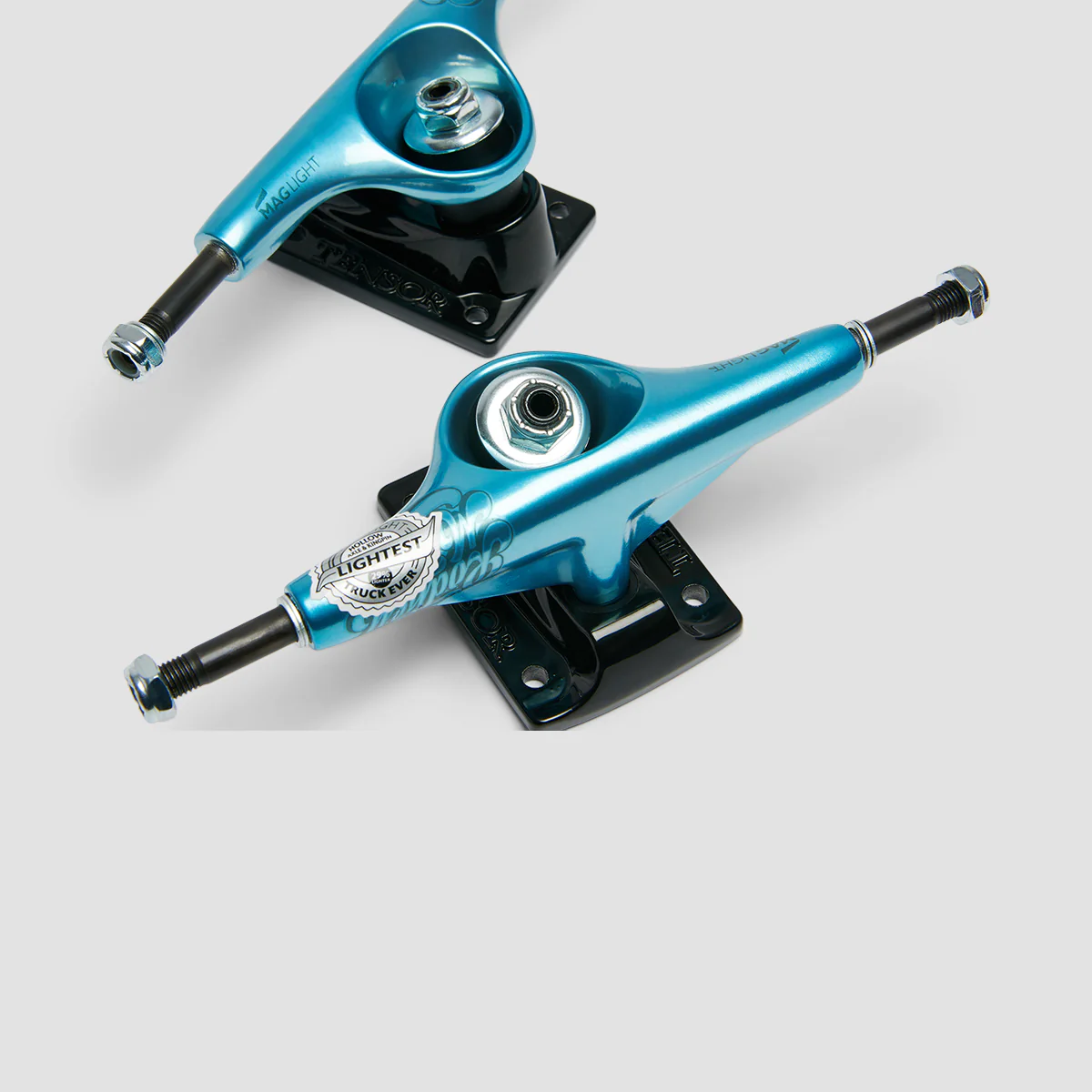 Tensor Mag Light Lo Glossy 5.25 Skateboard Trucks 1 Pair Rodney Mullen/Blue - 8" - Image 5