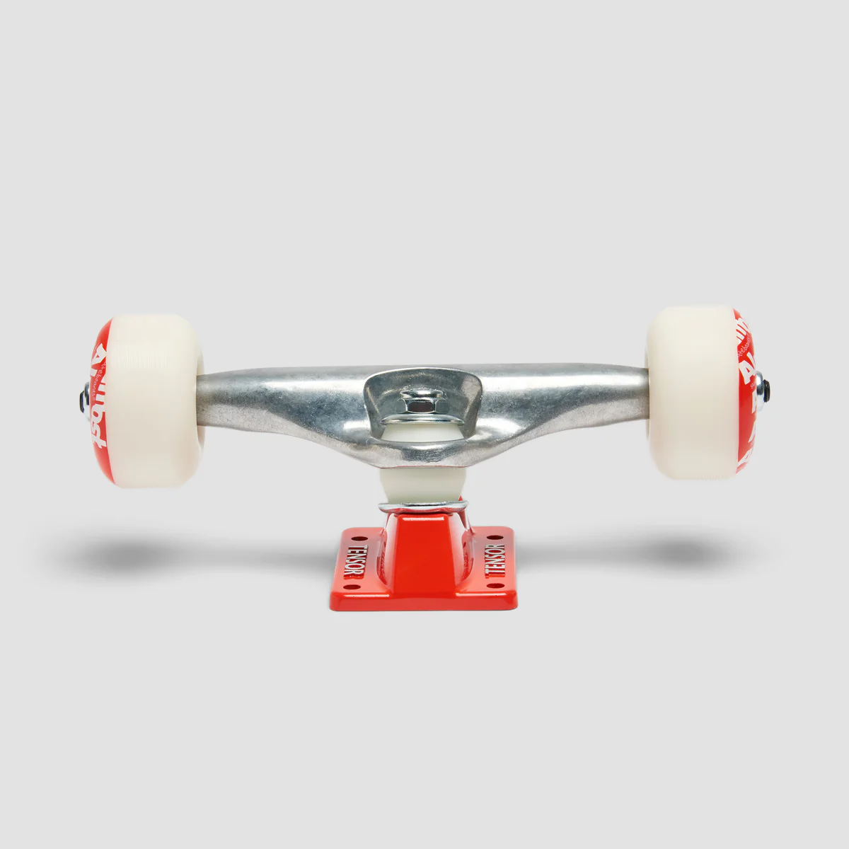 Tensor X Almost Repeat 5.25 Skateboard Trucks & Wheel Combo Raw/Red - 8" - Image 2