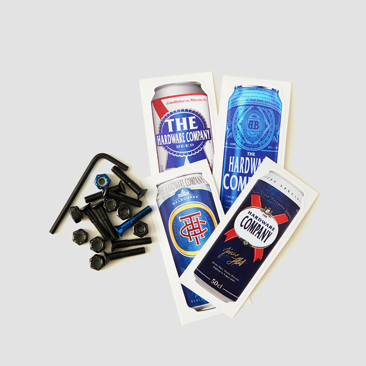 The Hardware Company THC Crafty Blues Allen Truck Bolts Black/Blue 1" - Image 2