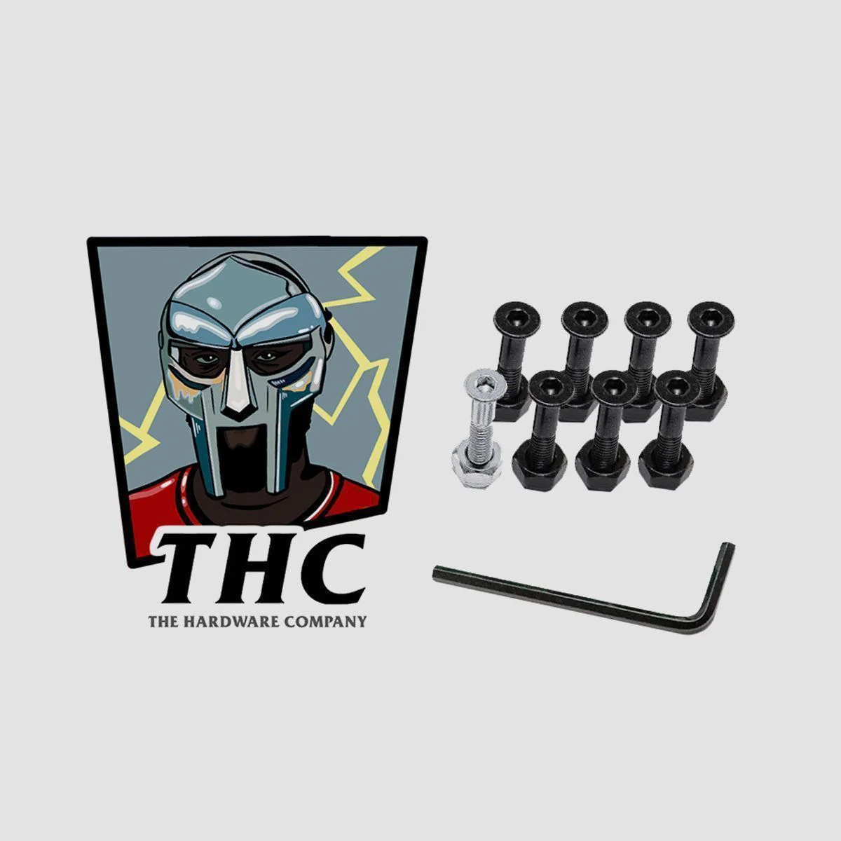 The Hardware Company THC Doom Allen Truck Bolts Black/Silver 1" - Image 2