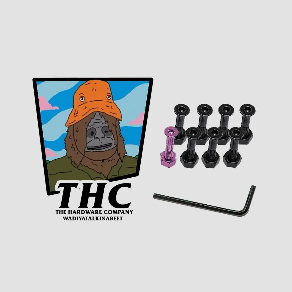 The Hardware Company THC Sassy Allen Truck Bolts Black/Purple 1" - Image 2