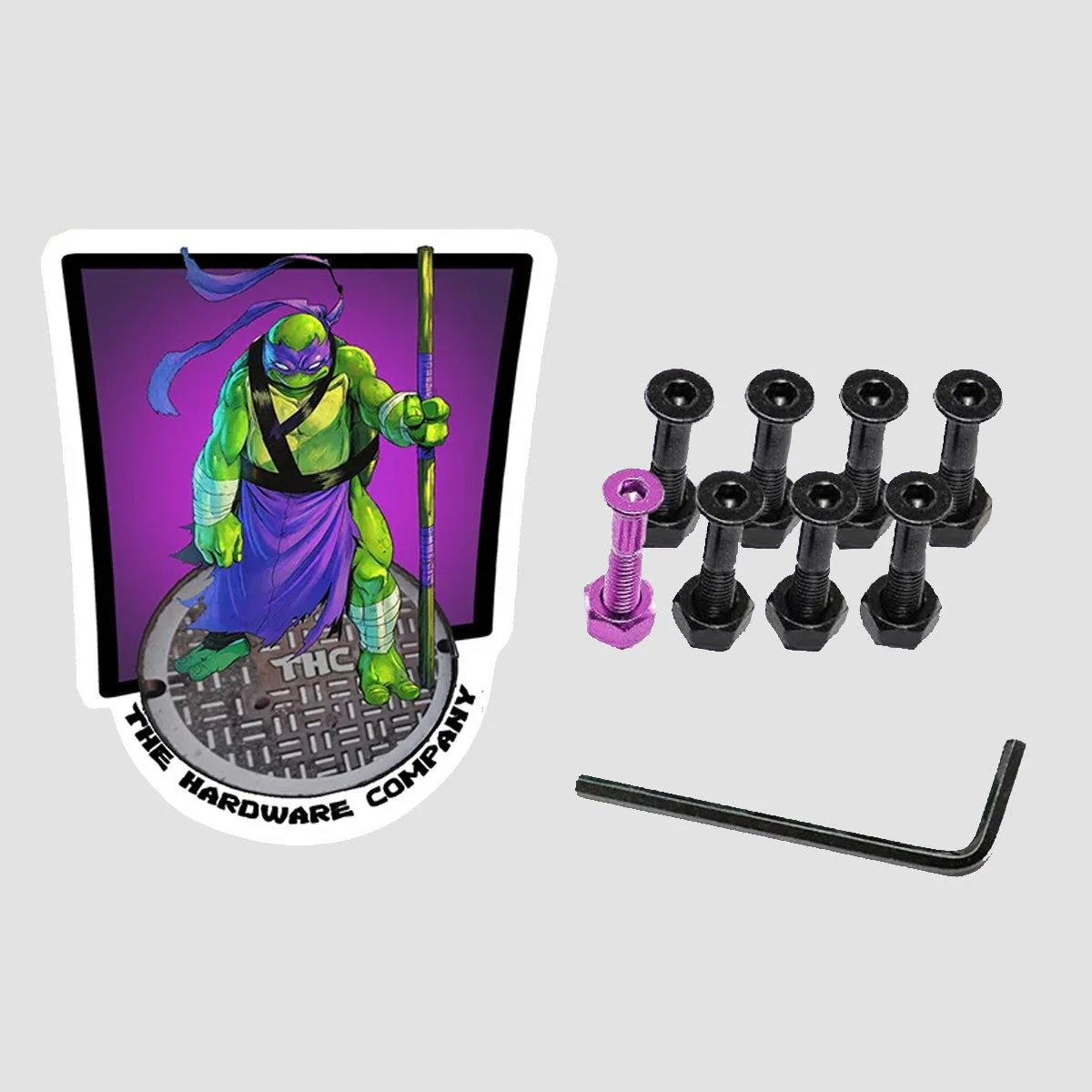 The Hardware Company THC TMNT Donny Allen Truck Bolts Black/Purple 1"