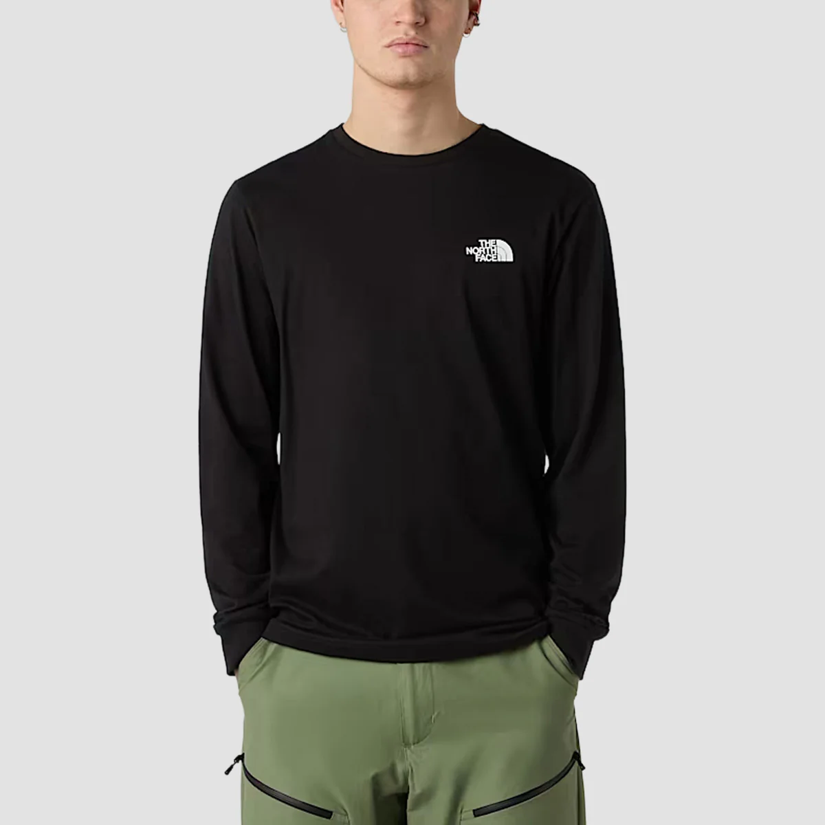 The North Face Evolution Box NSE Regular Long Sleeve T-Shirt TNF Black/TNF White - Image 2