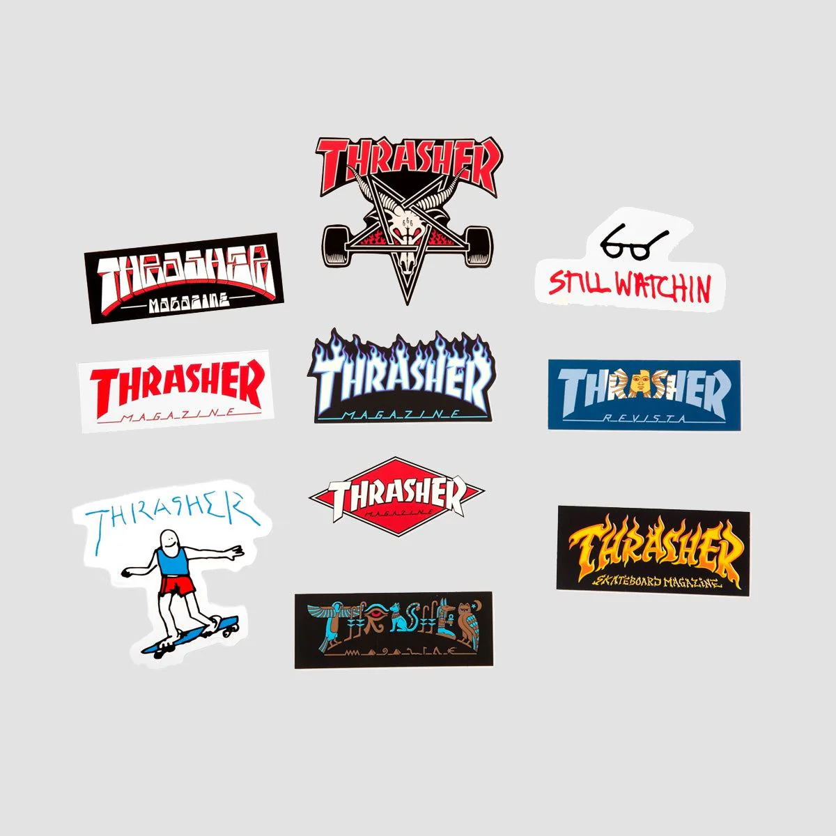 Thrasher Collage Sticker Pack x10 Assorted - Image 2