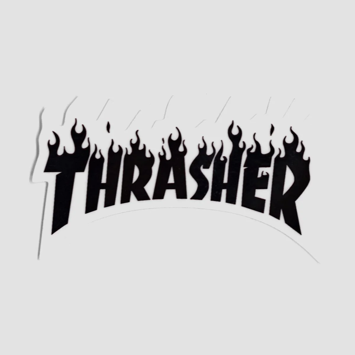 Thrasher Flame Logo Small Sticker Black 80x45mm