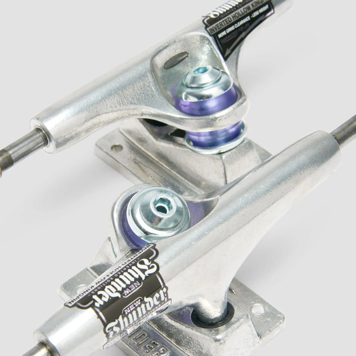 Thunder 147 Inverted Hollow Kingpin Trucks 1 Pair Polished - 8" - Image 4