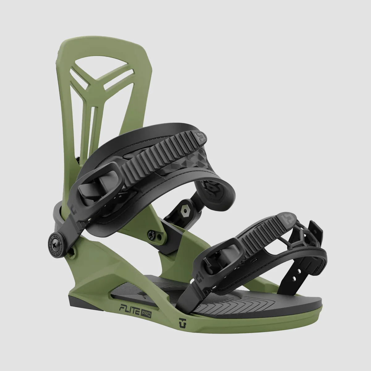 Union Flite Pro 2025 Snowboard Bindings Olive Green - Image 2