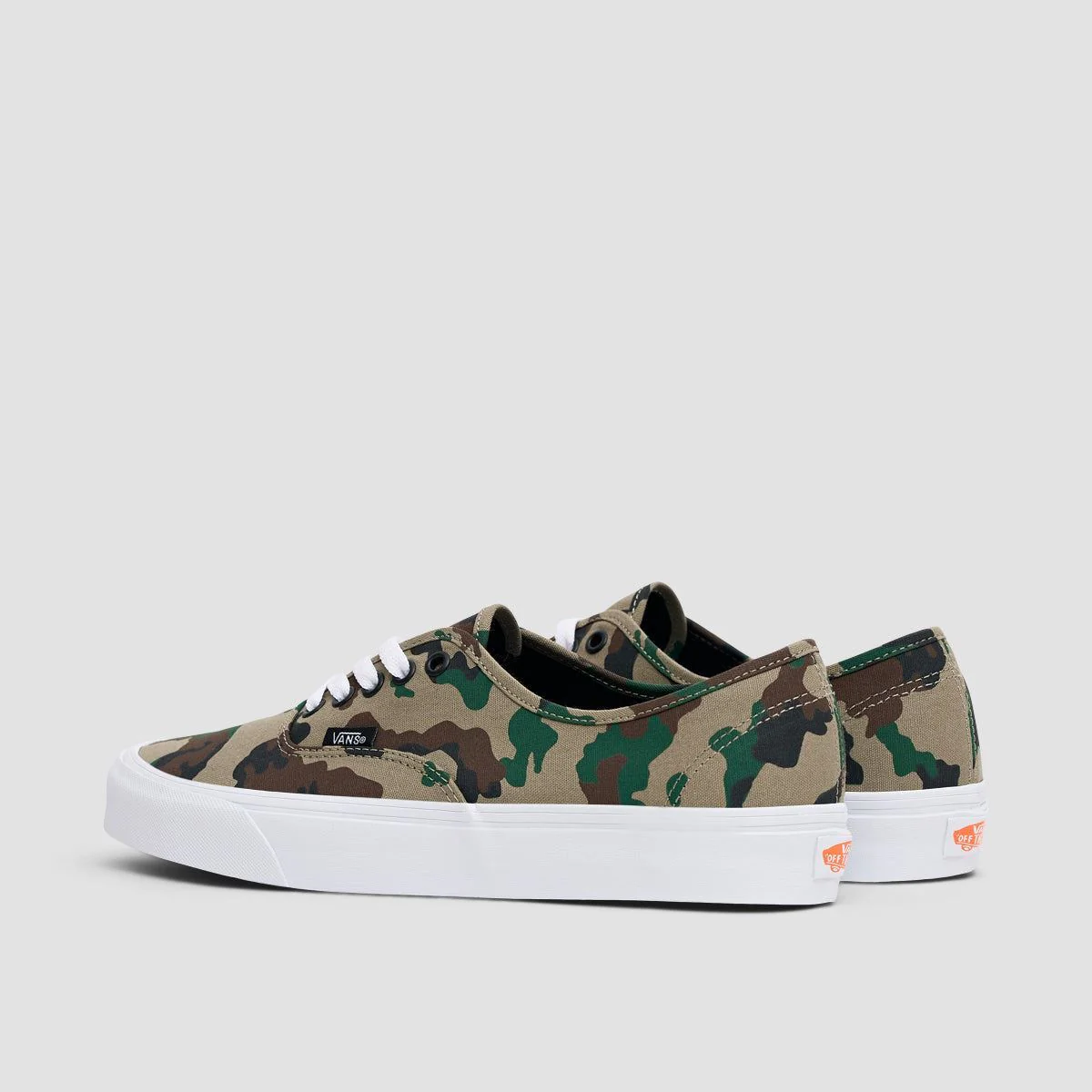 Vans Authentic Shoes - Camo Olive/White - Image 3
