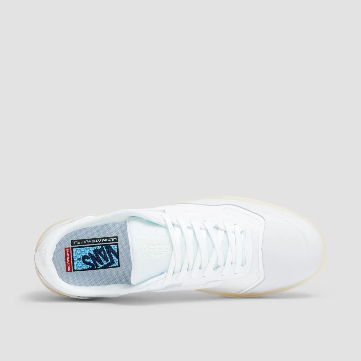 Vans Ave Shoes - Leather White/White - Image 4