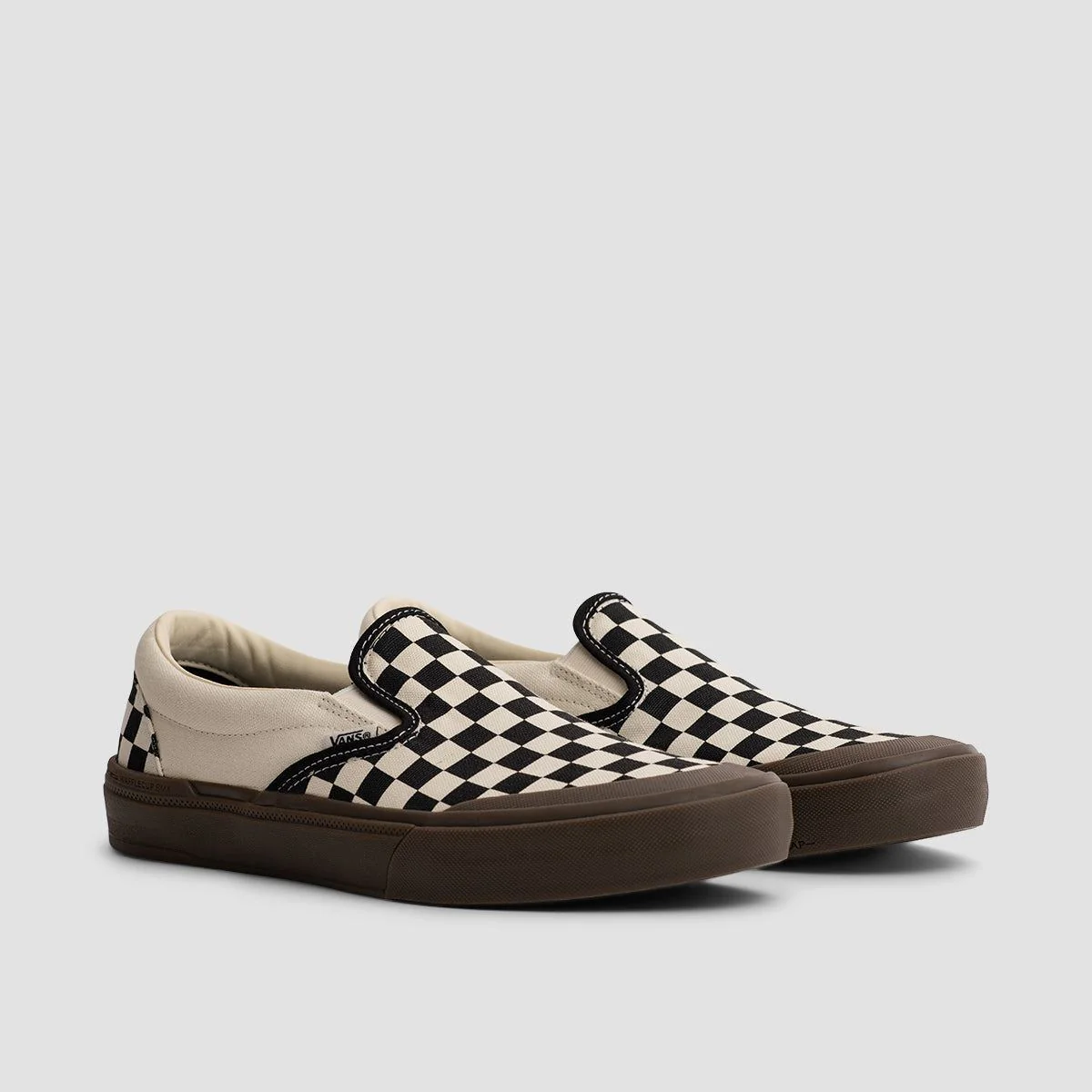 Vans BMX Slip-On Shoes - Checkerboard Black/Dark Gum - Image 2