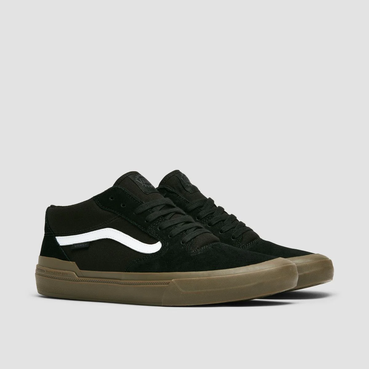 Vans BMX Style 114 Mid Top Shoes - Black/Dark Gum - Image 2
