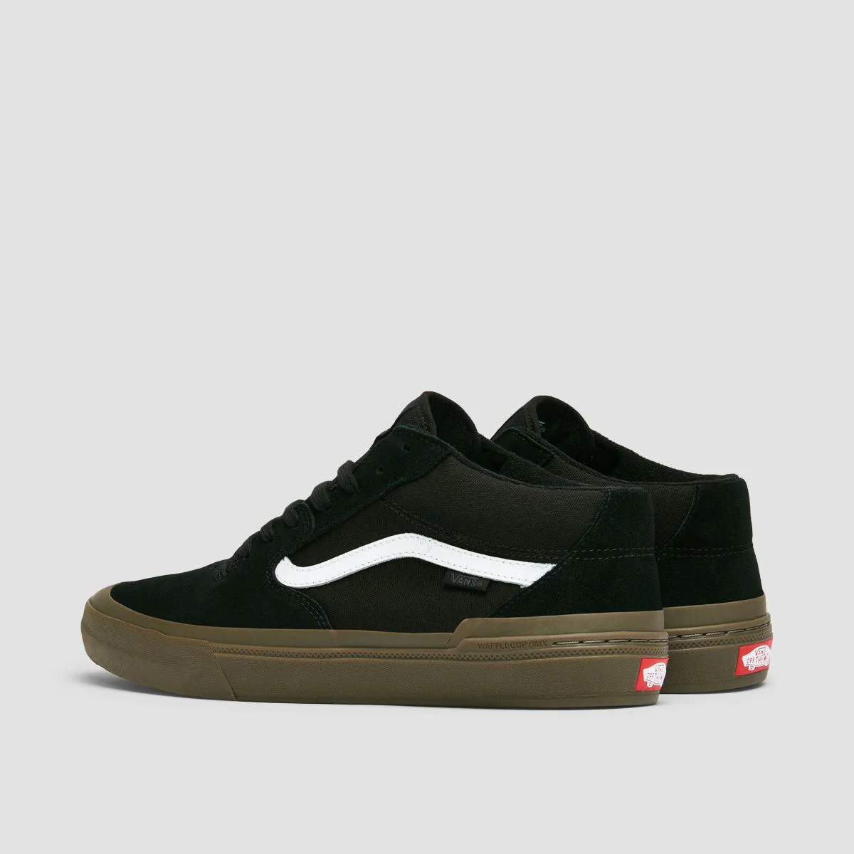 Vans BMX Style 114 Mid Top Shoes - Black/Dark Gum - Image 3