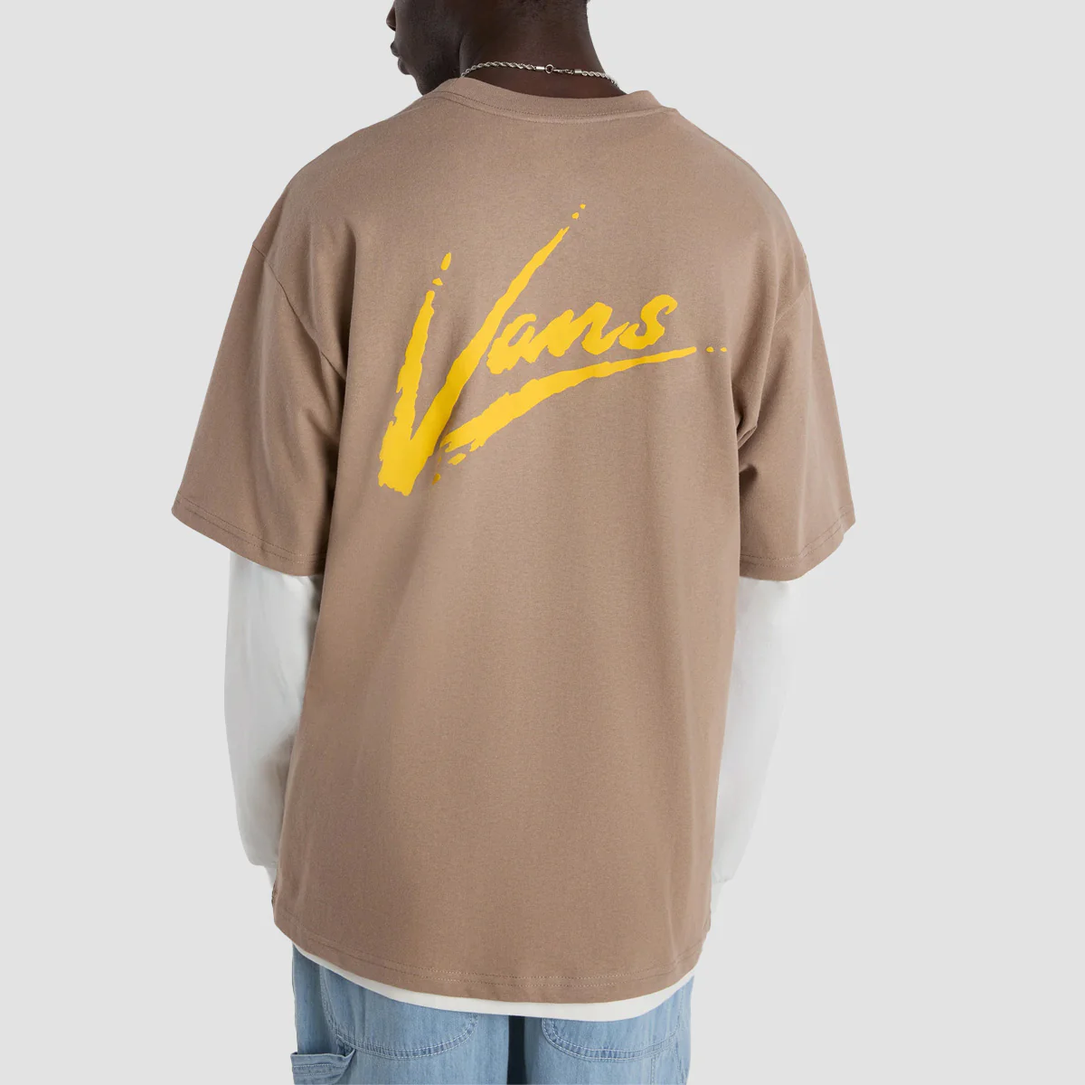 Vans Brush Script Loose T-Shirt Desert Taupe - Image 2