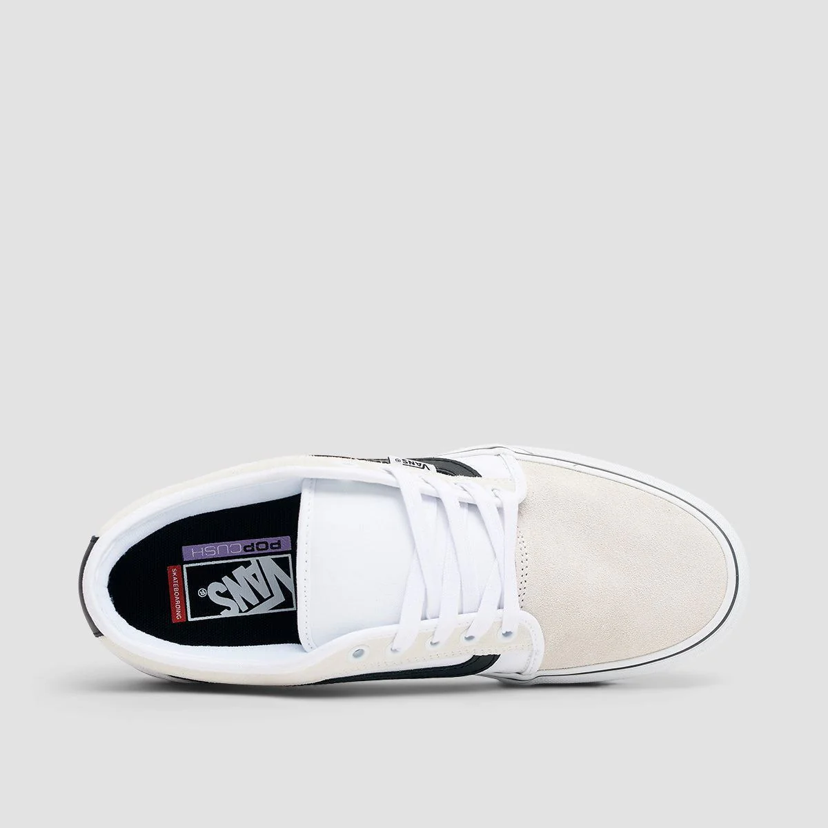 Vans Chukka Low Sidestripe Shoes - White/Black/Gum - Image 4