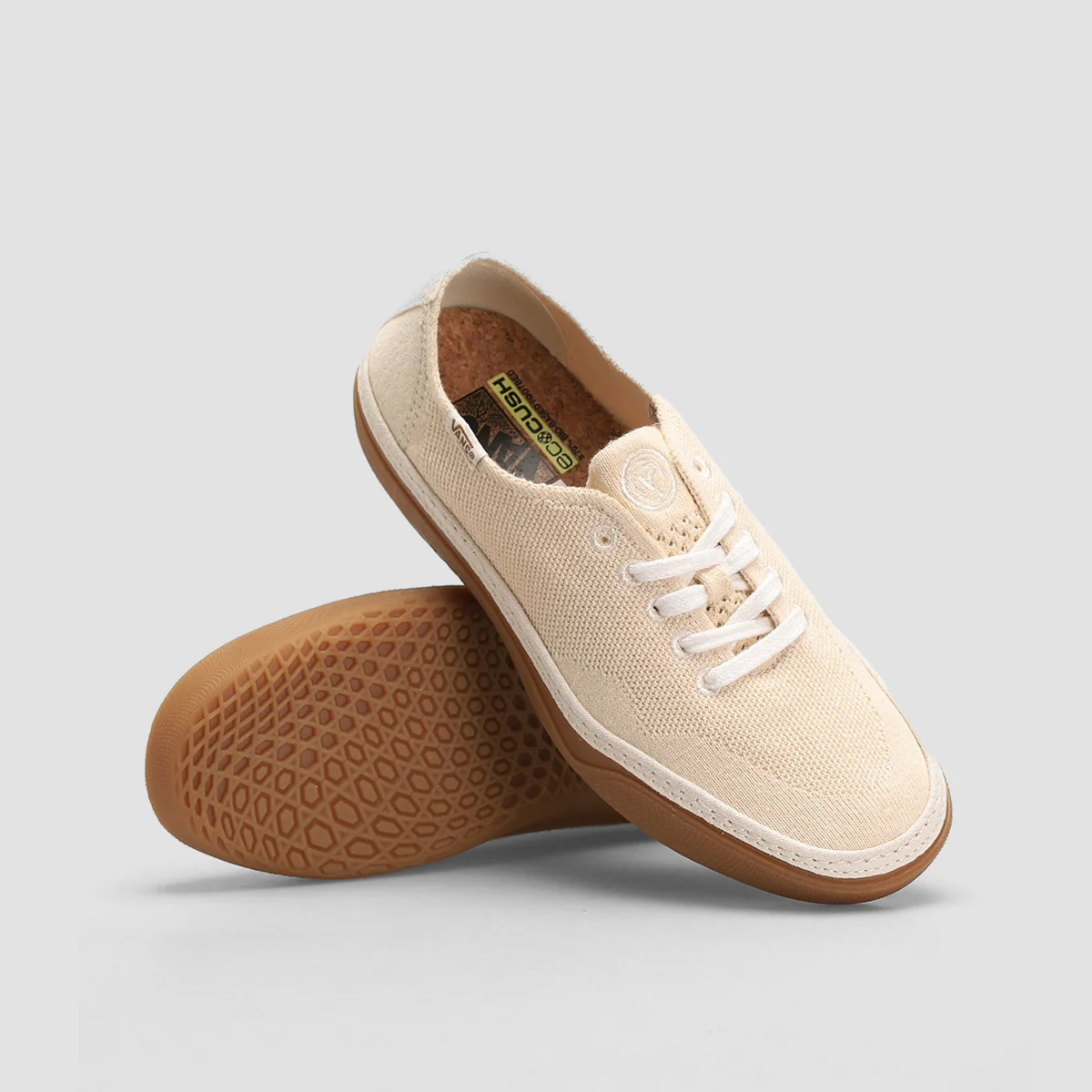 Vans Circle Vee Shoes - Natural/Gum - Image 2