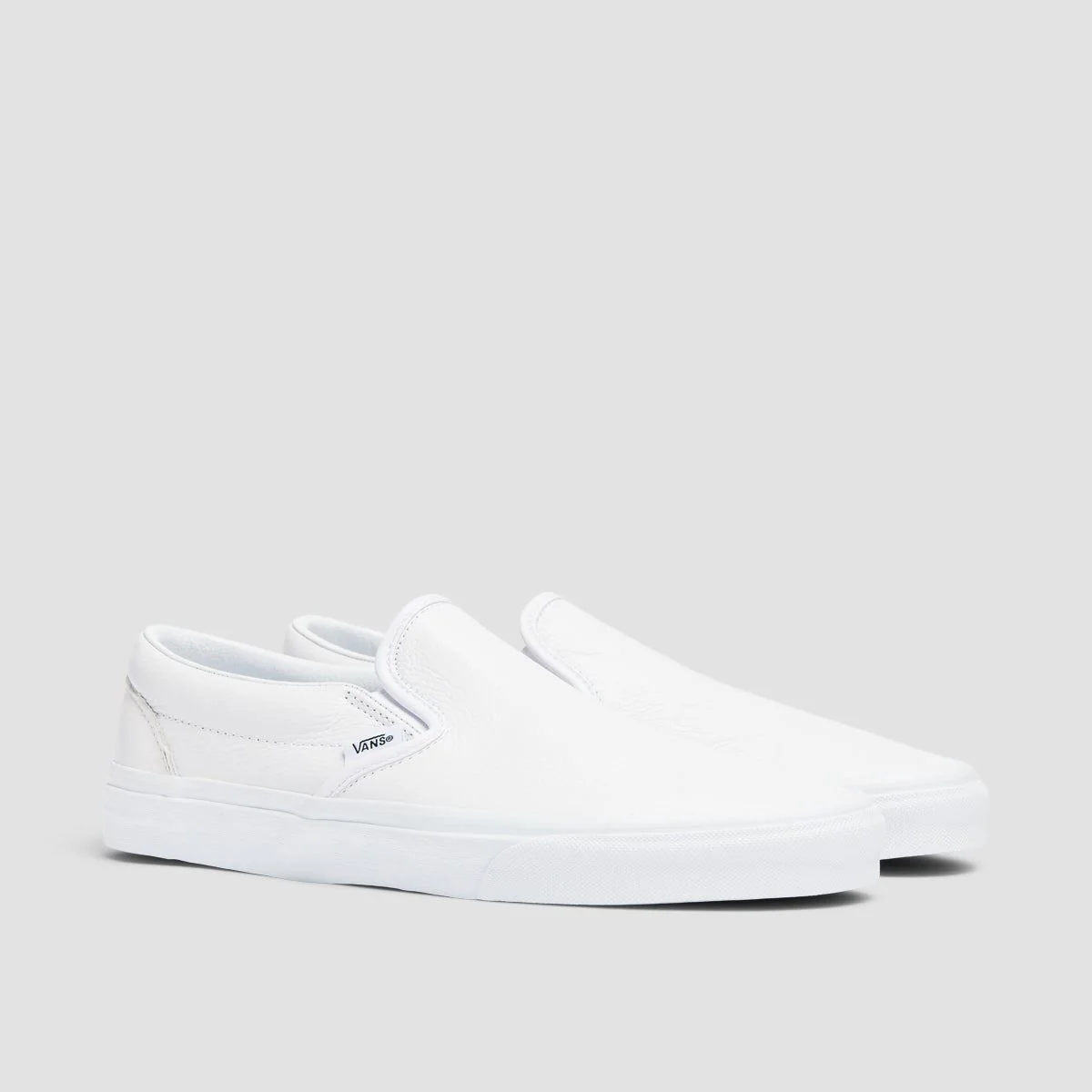 Vans Classic Slip-On Shoes - Leather True White/True White - Image 2