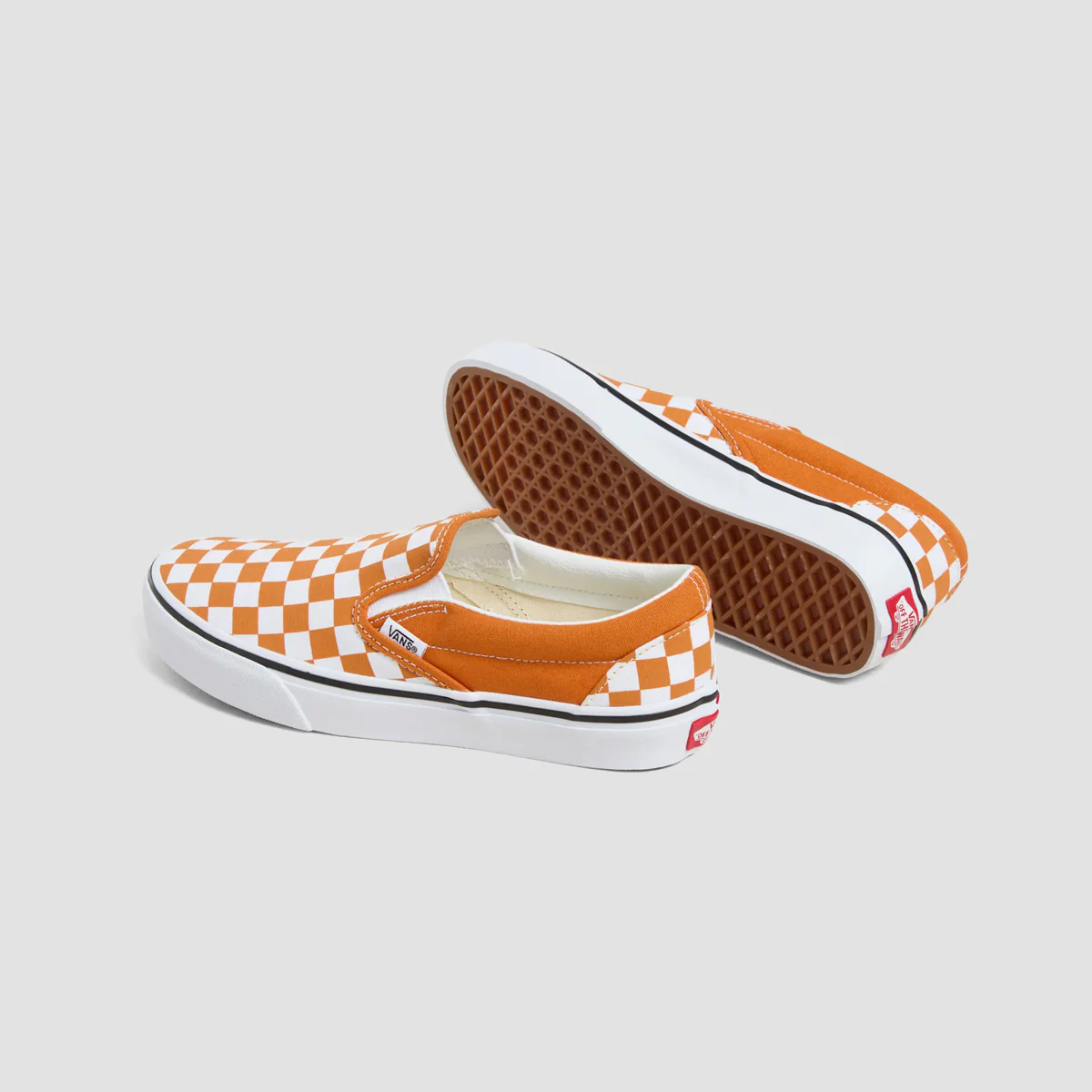 Vans Classic Slip-On Shoes - Colour Theory Checkerboard Marmalade - Image 2