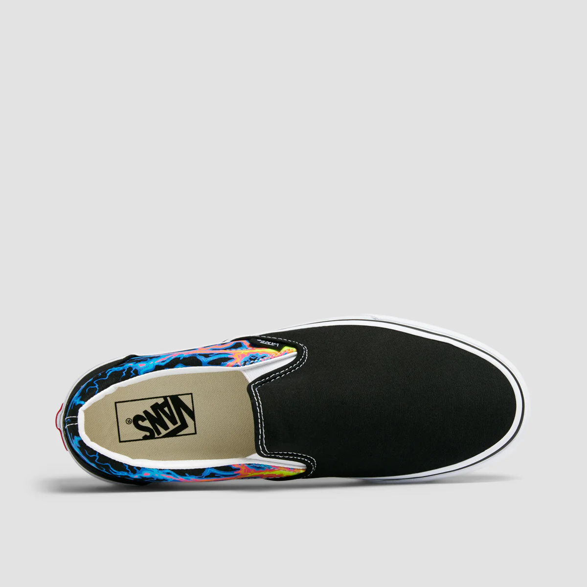 Vans Classic Slip-On Shoes - Electric Flame Black/True White - Image 4