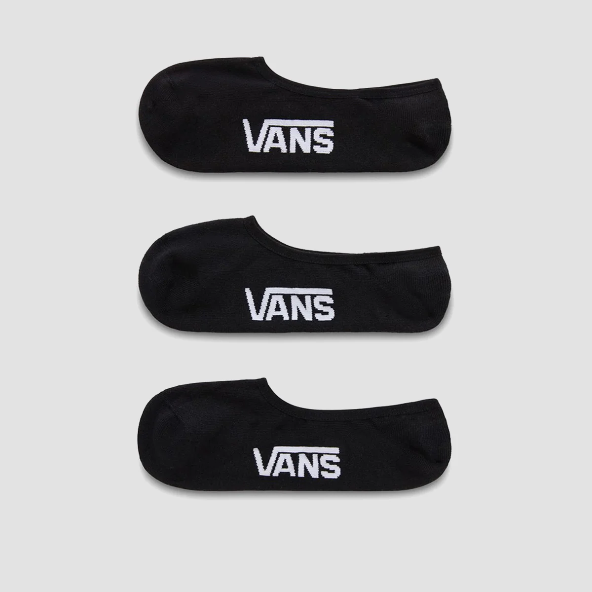 Vans Classic Super No Show Socks 3 Pack Black Heather