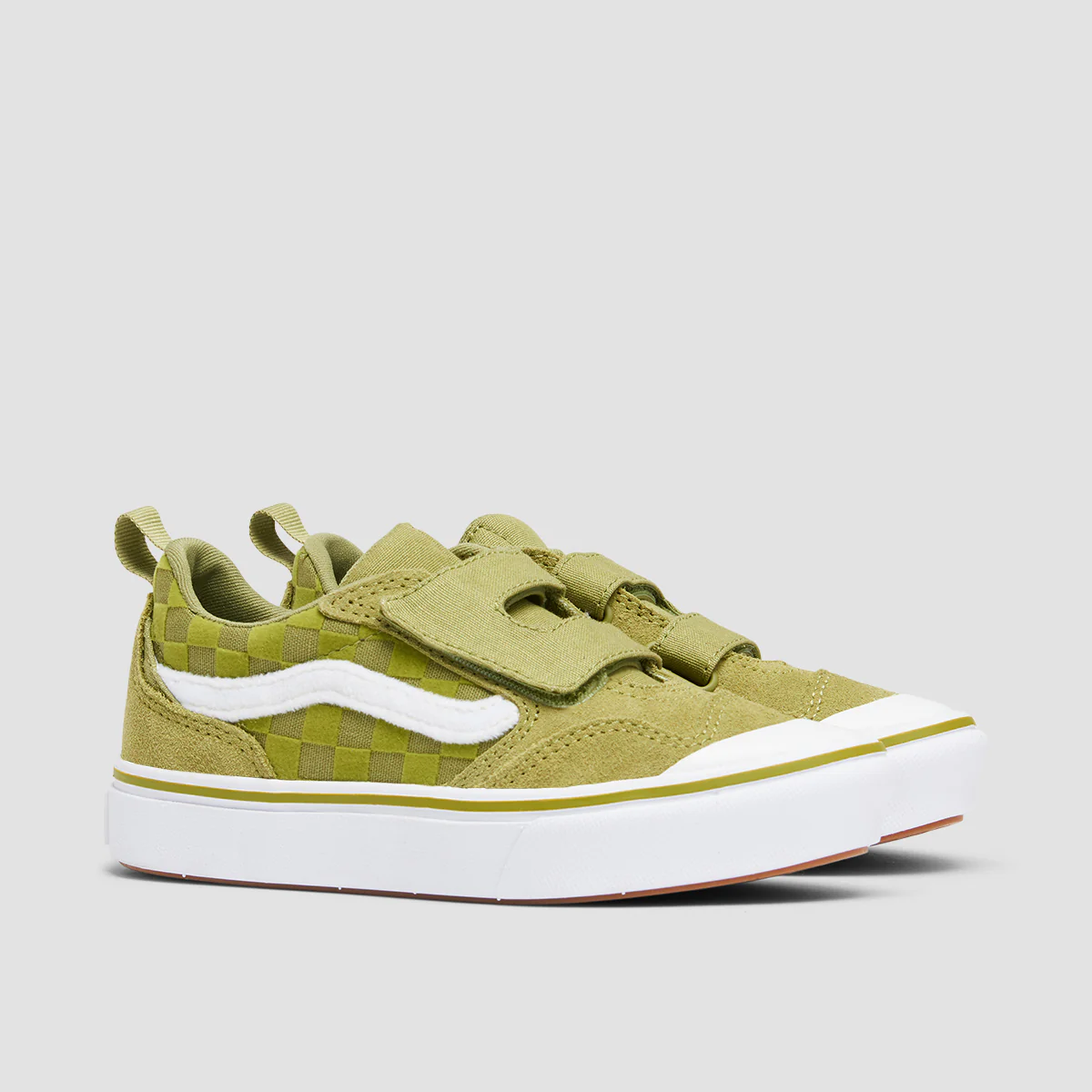 Vans ComfyCush New Skool V Shoes - Safe Space Olive - Kids - Image 2