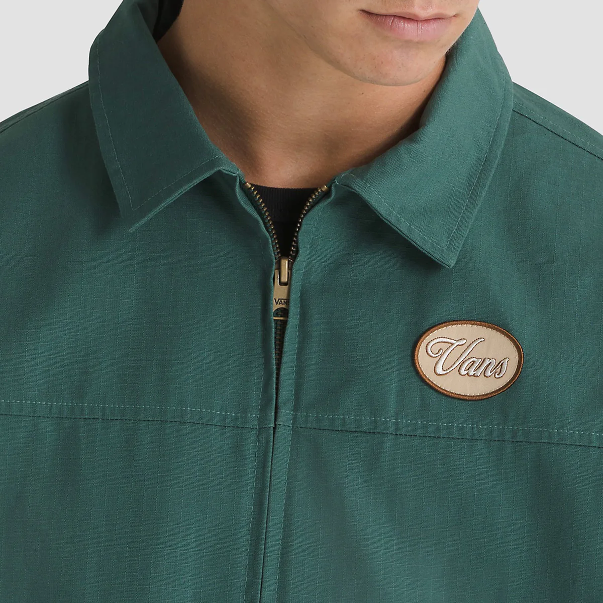 Vans Coyle Cropped Canvas Jacket Bistro Green - Image 3