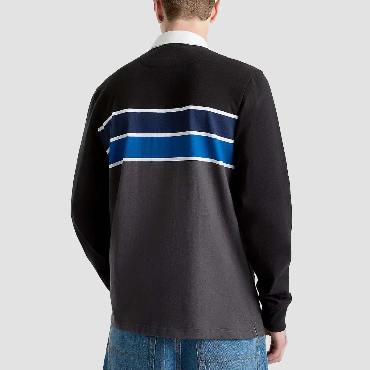 Vans Harrison Longsleeve Rugby Shirt Black/Asphalt - Image 2