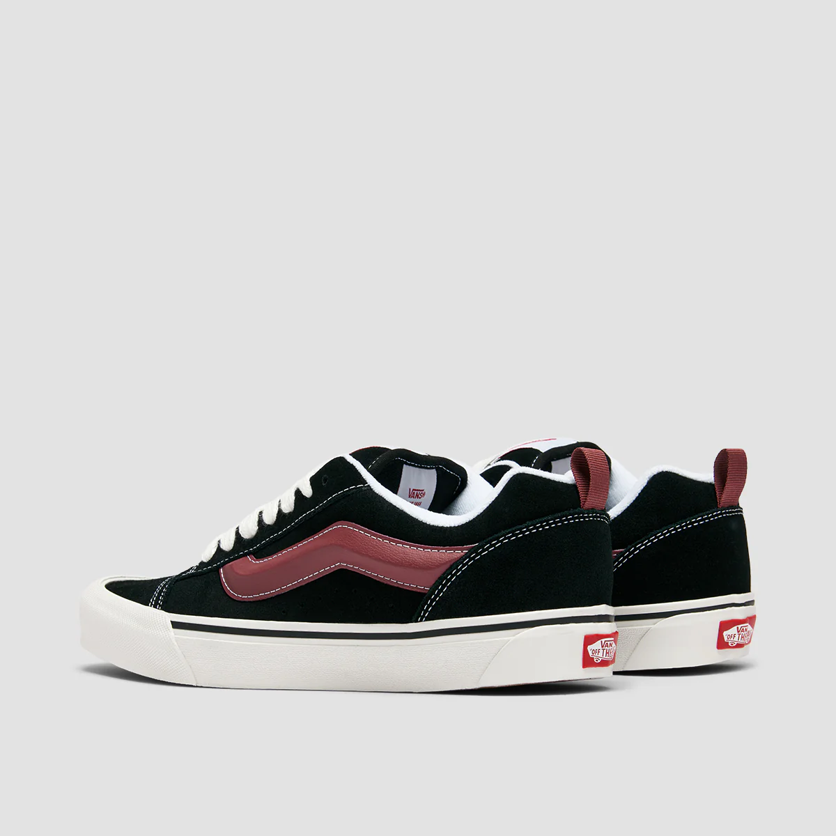 Vans Knu Skool Shoes - Black/Port - Image 3