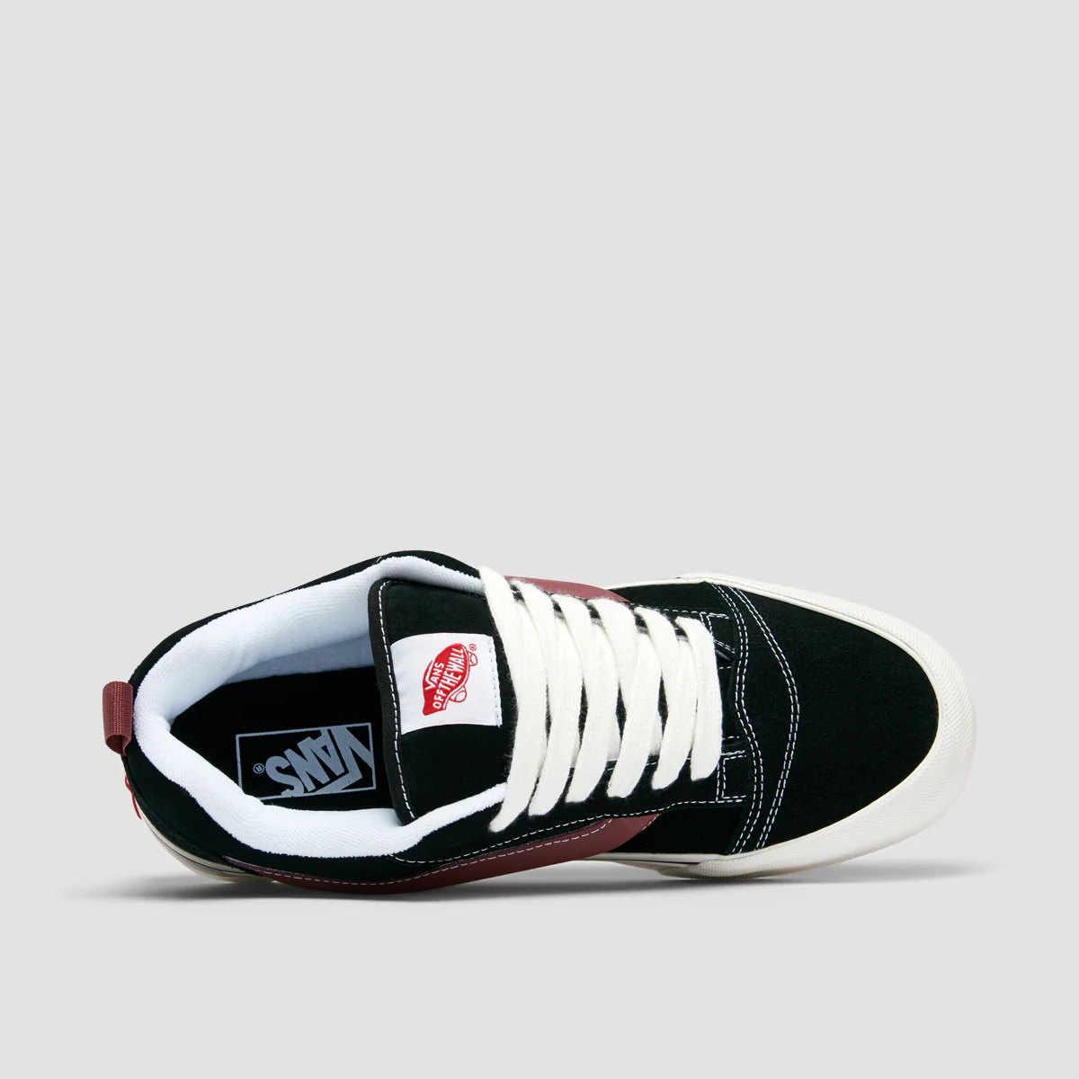 Vans Knu Skool Shoes - Black/Port - Image 4