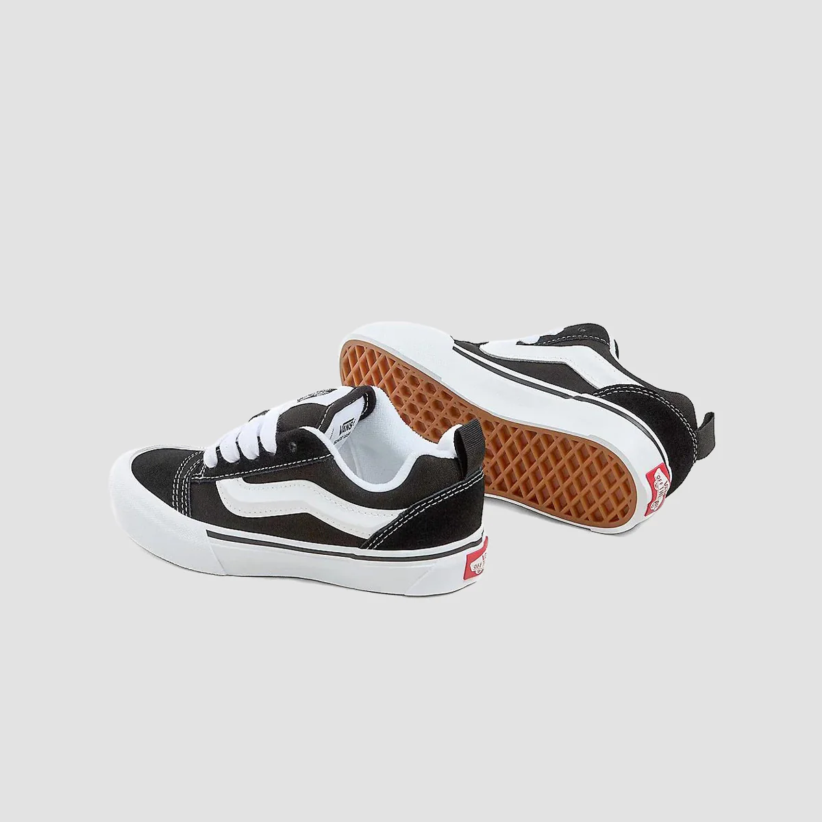 Vans Knu Skool Shoes - Black/White - Kids - Image 2