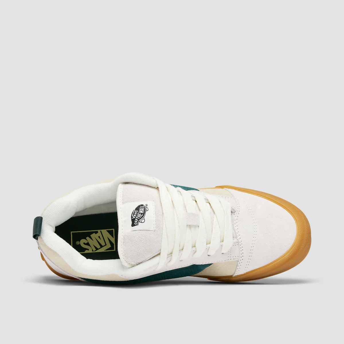Vans Knu Skool Shoes - Green/Marshmallow/DB Lightgum - Image 4