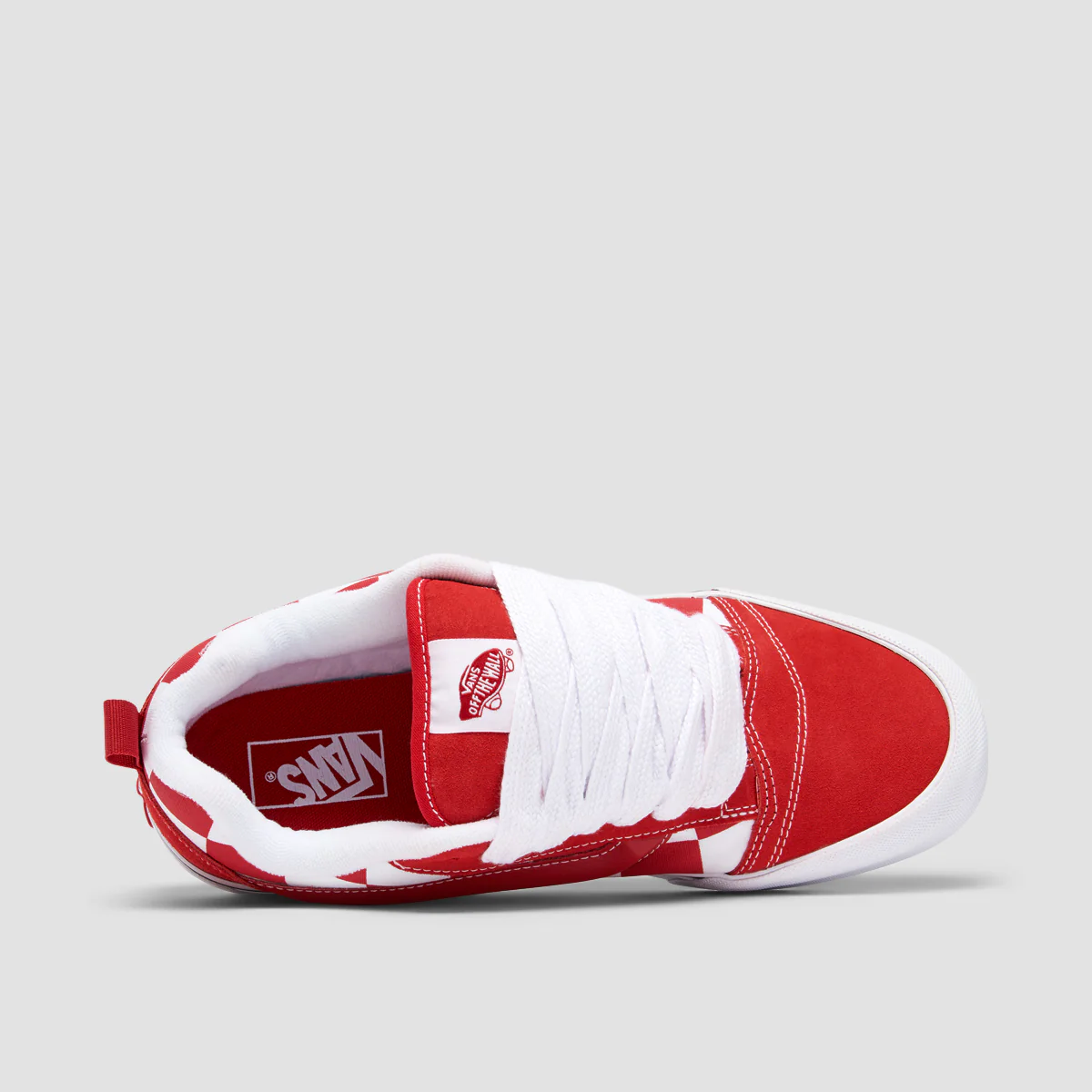 Vans Knu Skool Shoes - Mega Check Red - Image 4