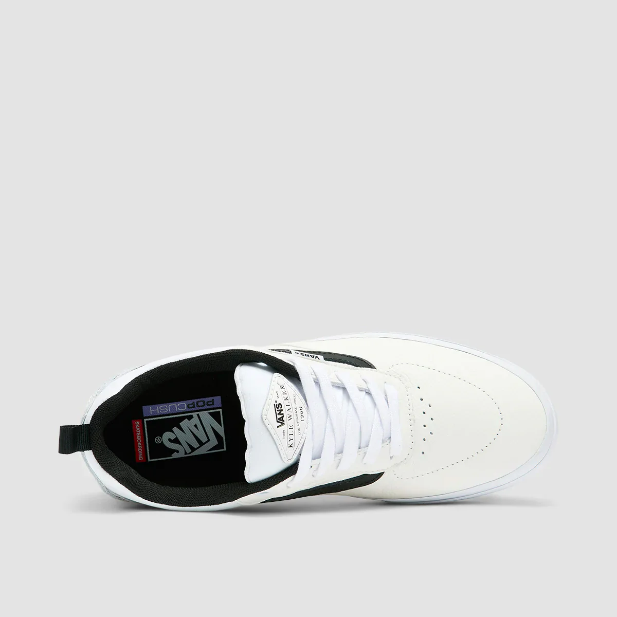 Vans Kyle Walker Shoes - Leather True White/Black - Kids - Image 4