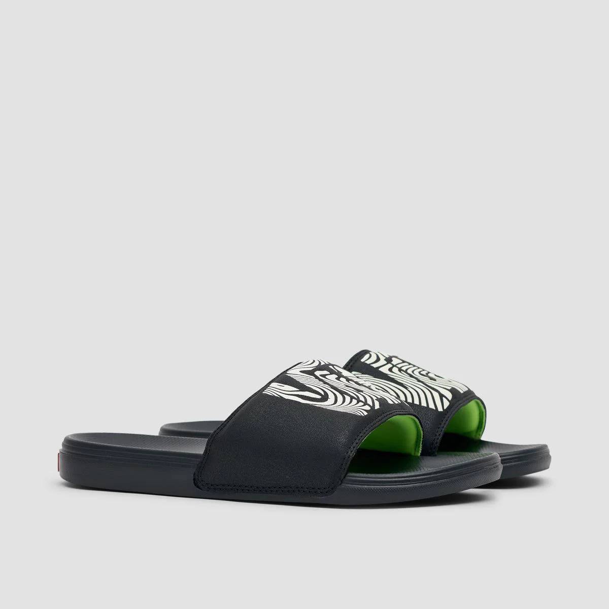 Vans La Costa Slide-On Sandals Trippy Grain Black/Black - Image 2