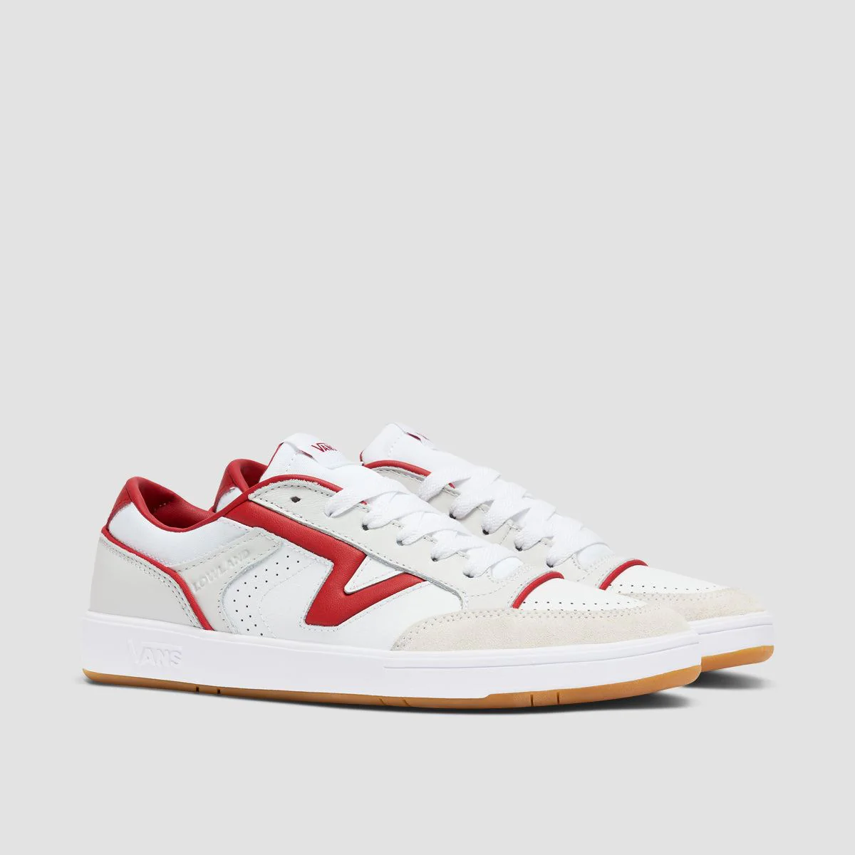 Vans Lowland ComfyCush JMP R Shoes - Court Red/White - Image 2