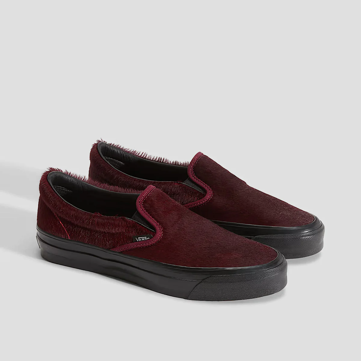 Vans LX Classic Slip-On Shoes - Pony Hair Burgundy - Image 2