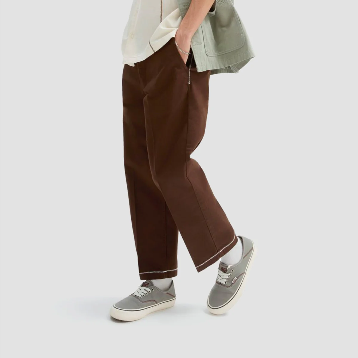 Vans Michael February Authentic Relaxed Cropped Chino Pants Demitasse - Image 3